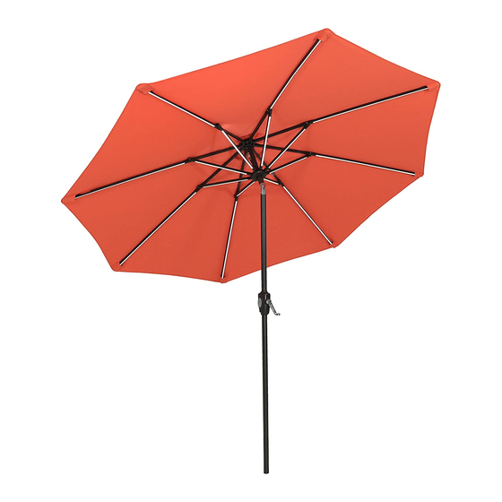 Sunnydaze Decor Spun-Poly Market Umbrella Manual