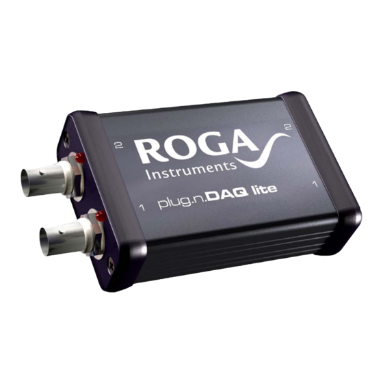 Roga Plug.n.DAQ Lite Manual