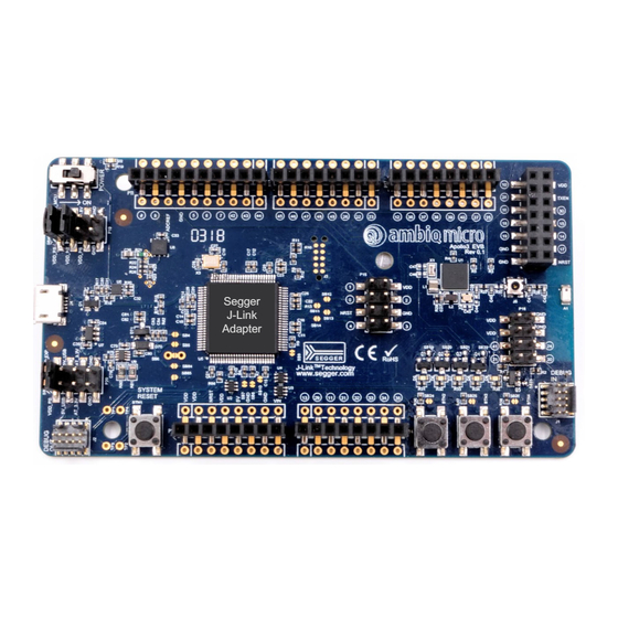 ambiq micro Apollo3 Blue EVB Quick Start Manual