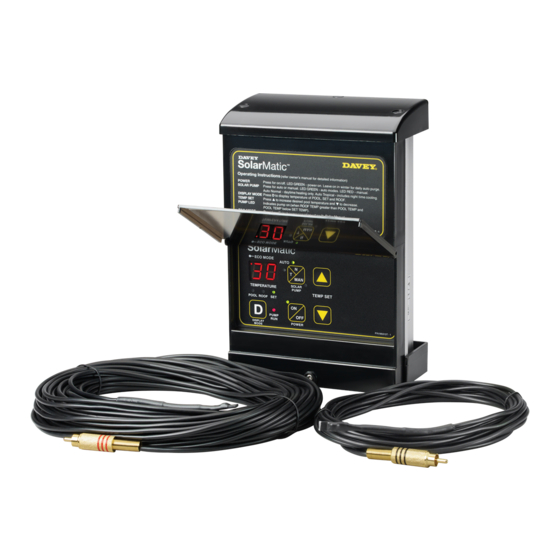Davey SolarMatic Installation And Operating Instructions Manual