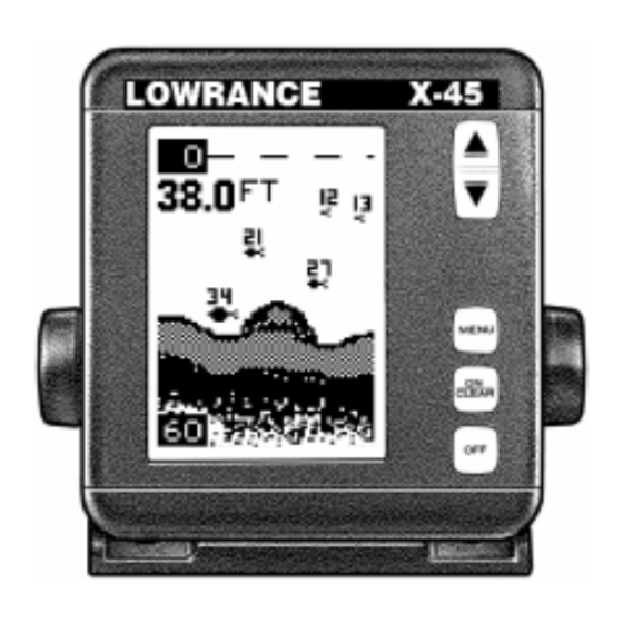 Lowrance X-45 Installation And Operation Instructions Manual