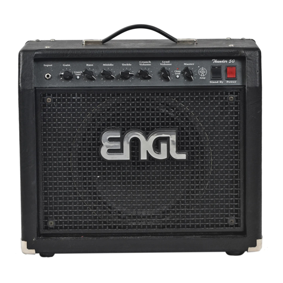 Engl Thunder 50 Operating Manual