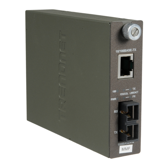 TRENDNET 100BASE-FX GUÍA DE INSTALACIÓN RÁPIDA Pdf Download | ManualsLib