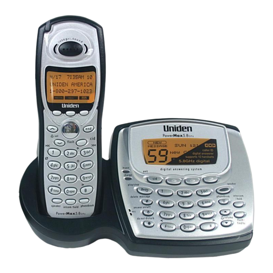 TRU8065 Cordles Phone TRU8865-2 w 1 HS Uniden 5.8GHz TRU8865 