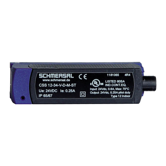 schmersal CSS 34 Operating Instructions Manual