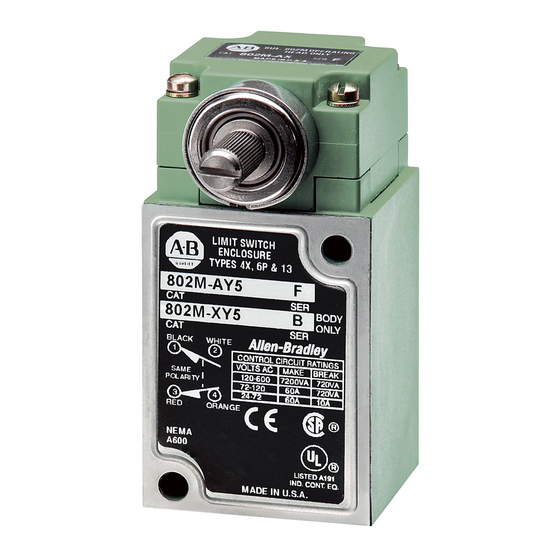 Allen-Bradley 802M Installation Instructions