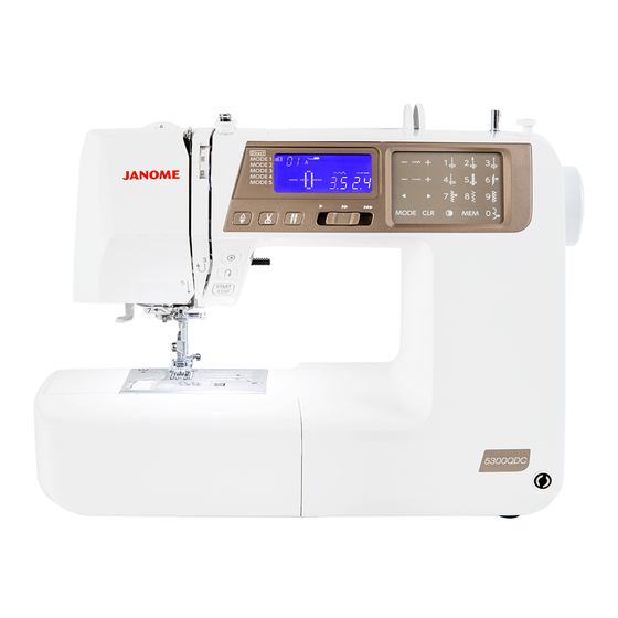JANOME 5300QDC SERVICE MANUAL Pdf Download ManualsLib