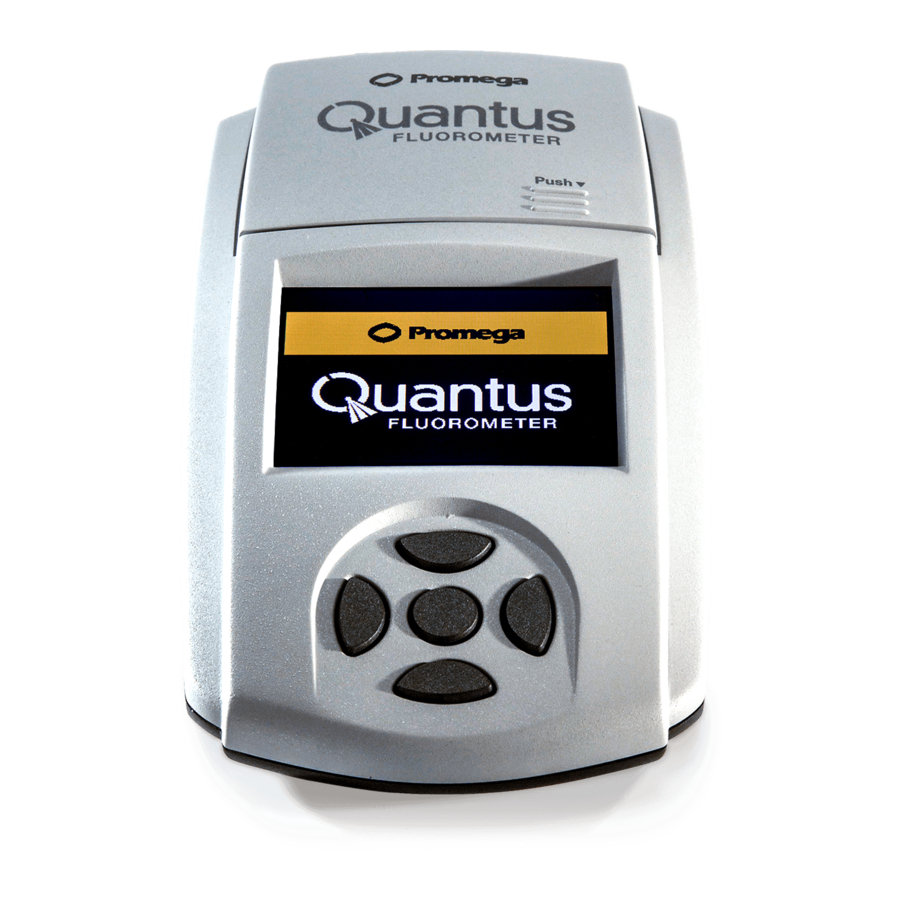PROMEGA QUANTUS FLUOROMETER OPERATING MANUAL Pdf Download ManualsLib