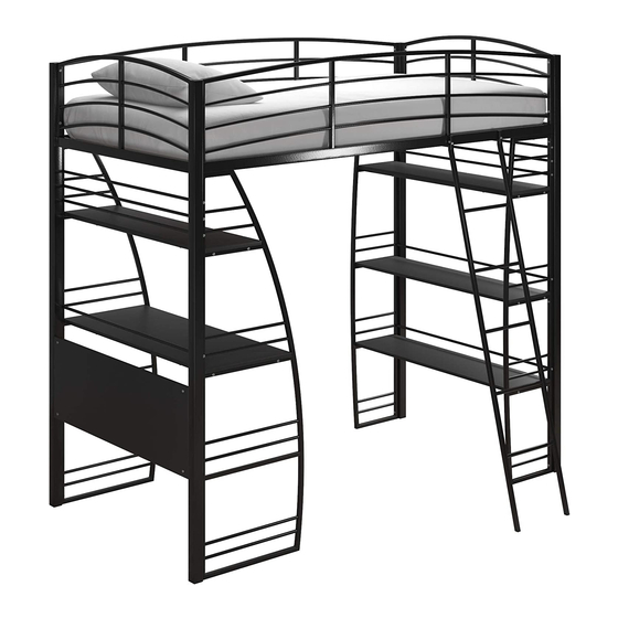 Dhp loft bed store with desk instructions