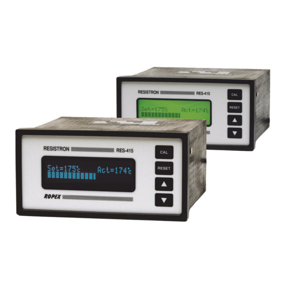 ROPEX RESISTRON RES415 OPERATING INSTRUCTIONS MANUAL Pdf Download