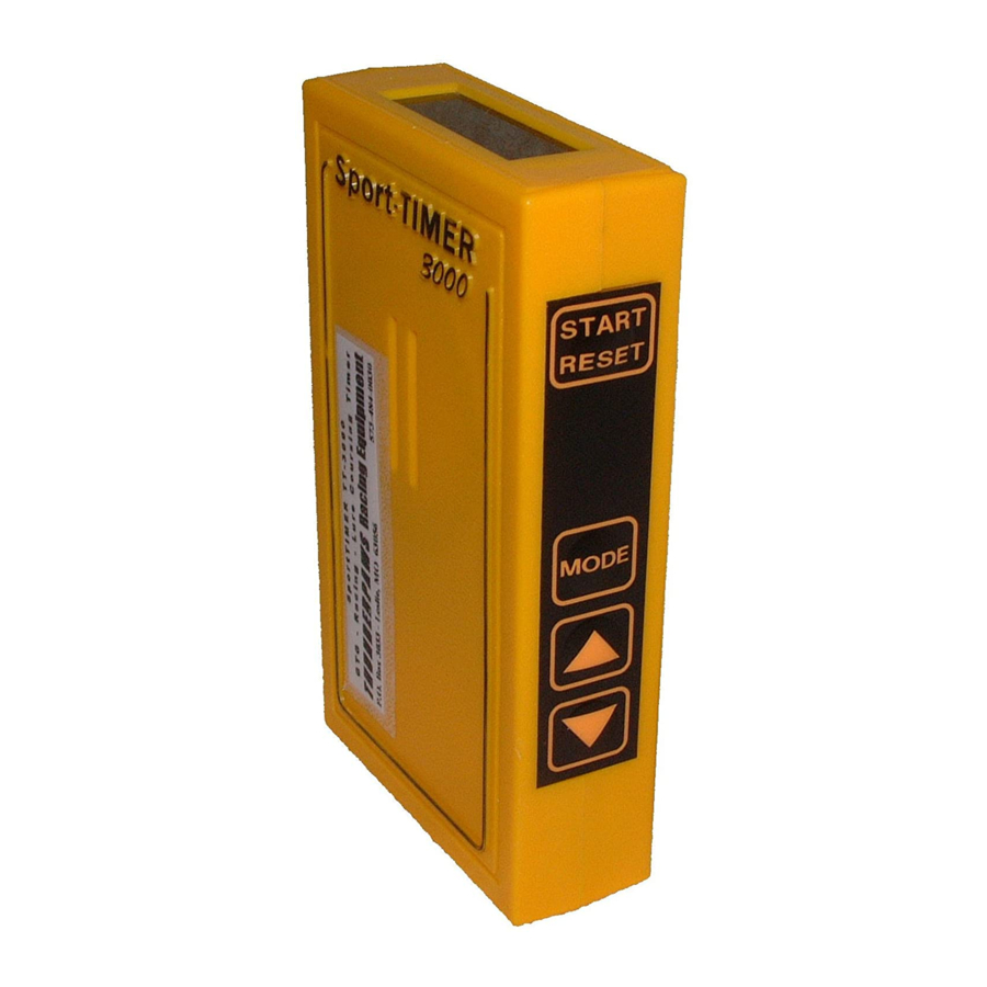 THUNDERPAWS SPORTTIMER 3000 USER MANUAL Pdf Download ManualsLib