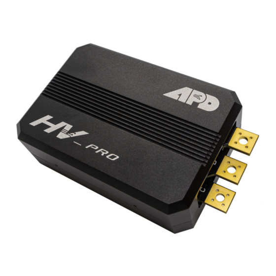 APD HV-PRO Quick Start Manual