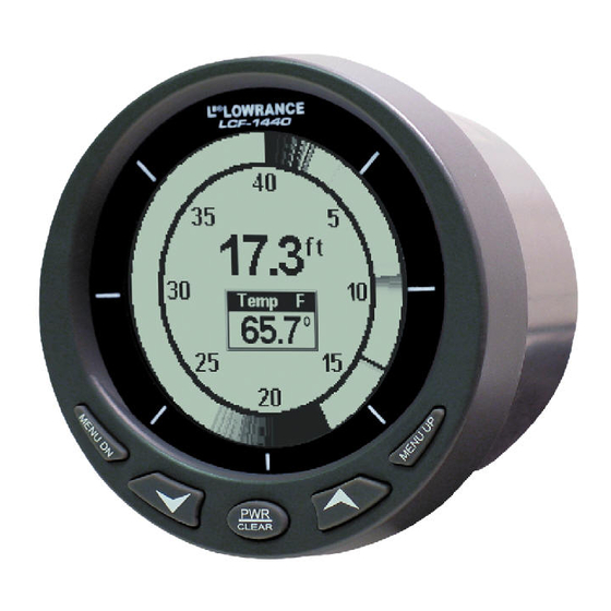 Lowrance LCF-1440 Installation And Operation Instructions Manual