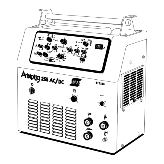 ESAB Aristotig 255 AC/DC Instruction Manual