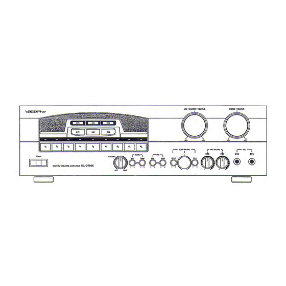 VocoPro DA-3900K Operating Instructions Manual