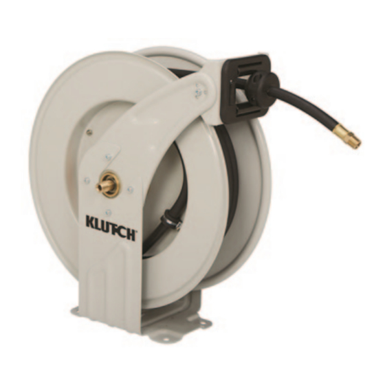 Klutch Heavy-Duty Auto-Rewind Air Hose Reel, With 3/8in. x 50ft