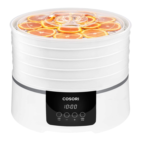 COSORI CP267-FD Premium Stainless Steel Food Dehydrator User Manual