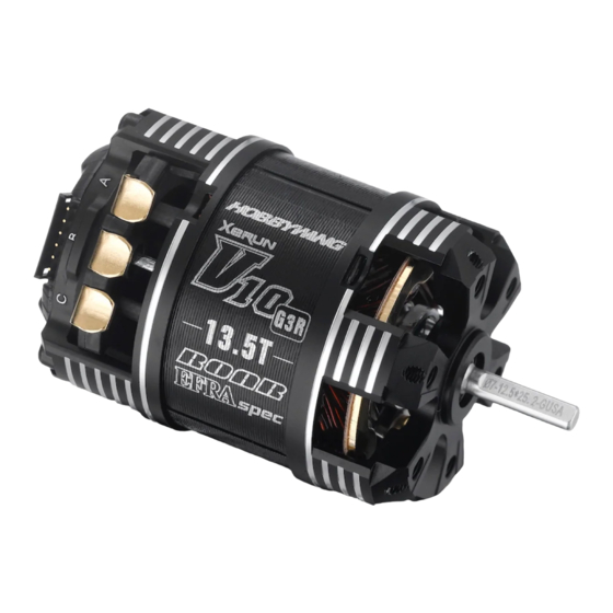 HOBBYWING XERUN V10 G3R JMRCA USER MANUAL Pdf Download ManualsLib