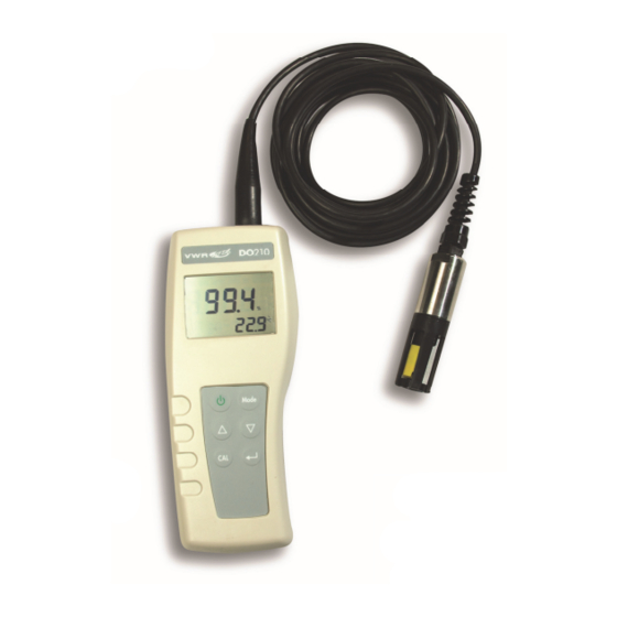 VWR DO210 OPERATION MANUAL Pdf Download ManualsLib