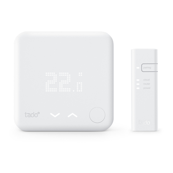 TADO° WIRELESS SMART THERMOSTAT V3+ MANUAL FOR PROFESSIONAL INSTALLERS ...