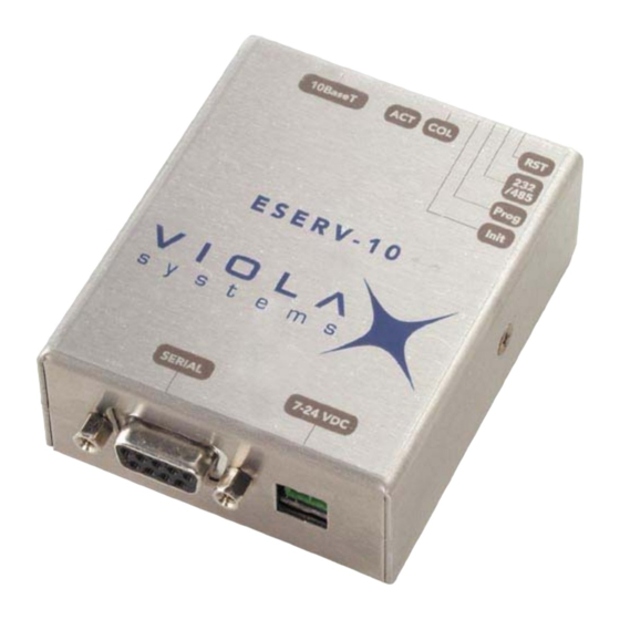 Viola Systems ESERV-10 User Manual