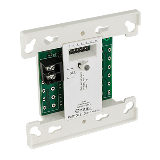 Potter PAD100-LED Installation Manual