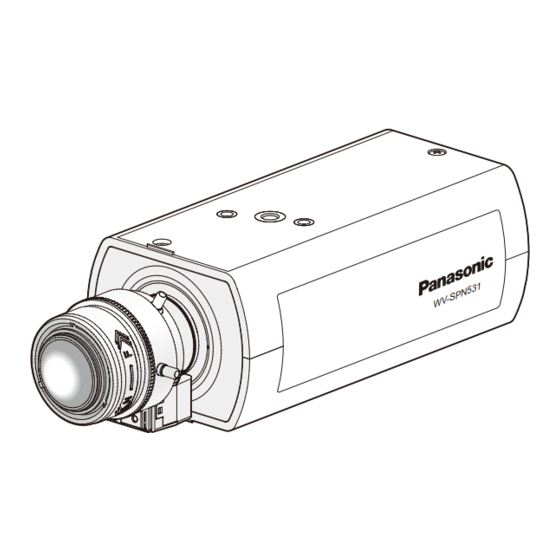 Panasonic i-PRO WV-SPN531 Operating Instructions Manual
