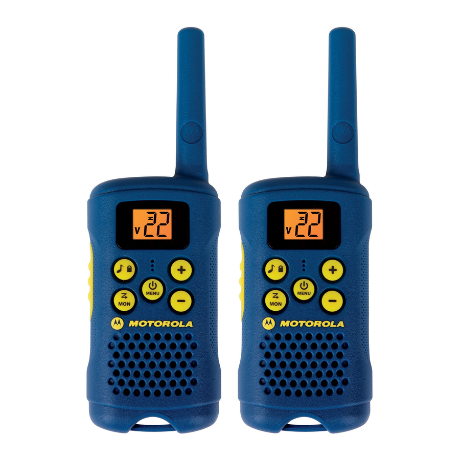 Motorola TALKABOUT MG160 Series - Two-Way Radio Manual