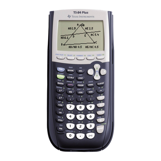 Texas Instruments TI-84 Plus Instructions