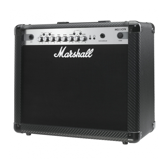 Marshall Amplification MG SERIES Owner's Manual