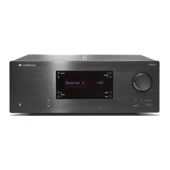 Cambridge Audio CRX200 Owner's Manual