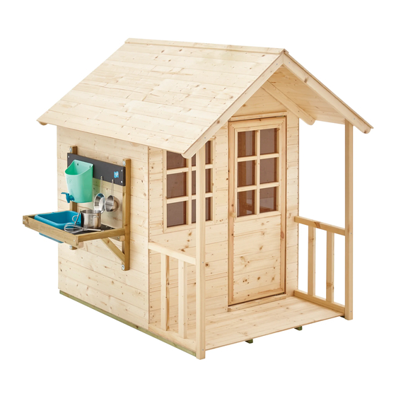 TP ACTIVE FUN DELUXE MEADOW COTTAGE WOODEN PLAYHOUSE WITH KITCHEN INSTRUCTIONS FOR ASSEMBLY