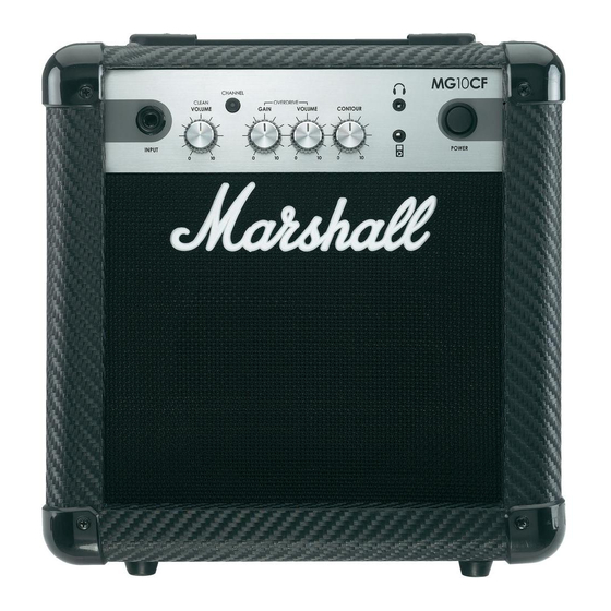 Marshall Amplification MG Series Owner's Manual