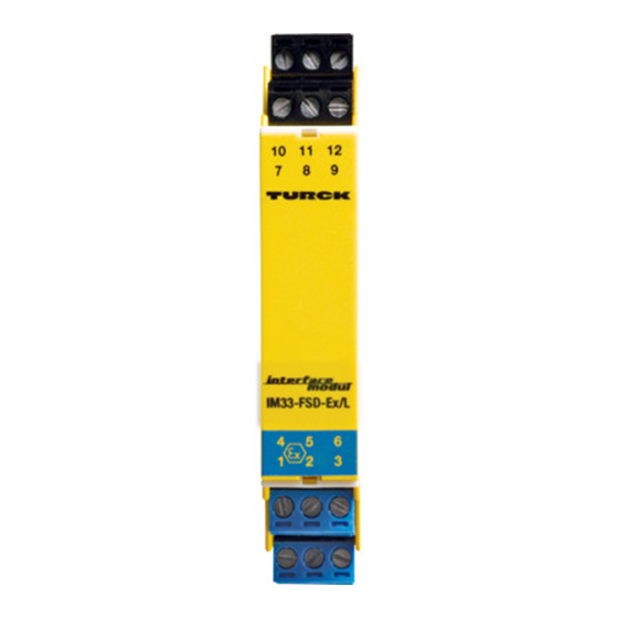 turck IM33-FSD-Ex/L Manual