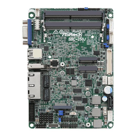 ASROCK SBC-250 Settings Manual
