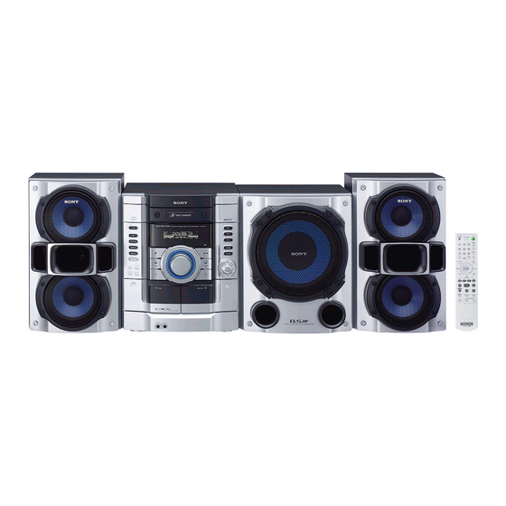 Sony MHC-GX570XM Specifications