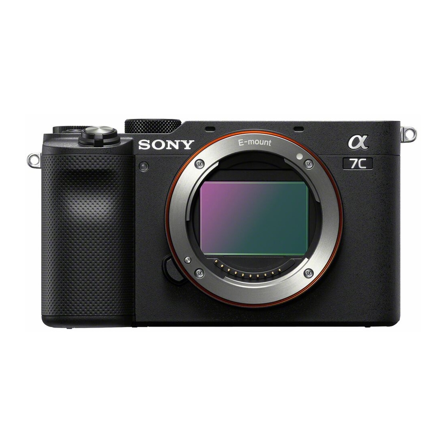 SONY A7C STARTUP MANUAL Pdf Download ManualsLib