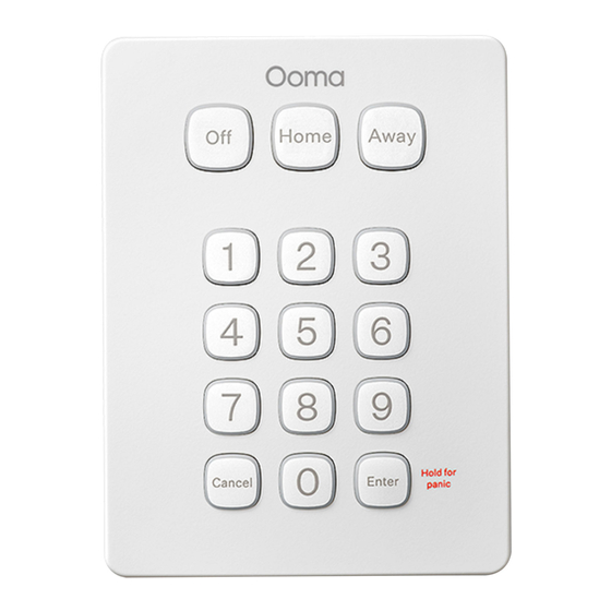 OOMA SMART SECURITY KEYPAD QUICK START MANUAL Pdf Download ManualsLib