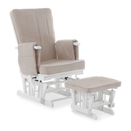 obaby deluxe reclining glider chair