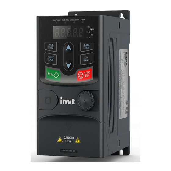 INVT GOODRIVE20EU VFD SERIES OPERATION MANUAL Pdf Download ManualsLib