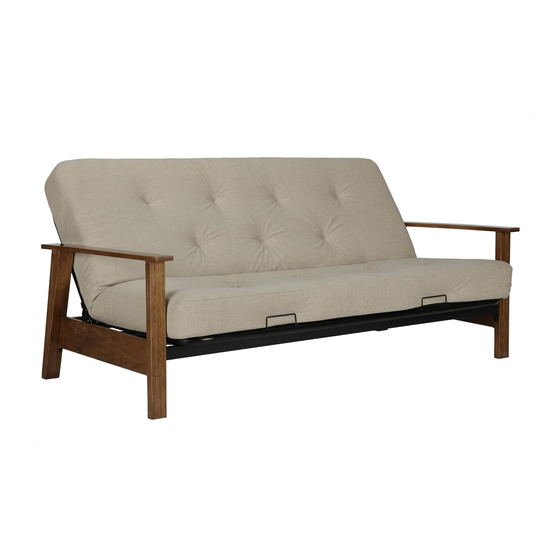 Dhp wood deals arm futon