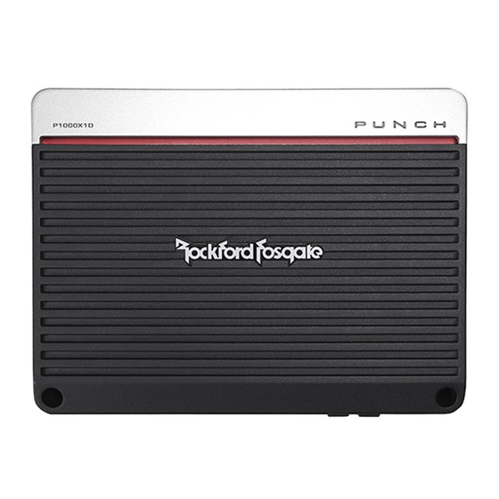Rockford Fosgate Punch P1000X1D Installation & Operation Manual