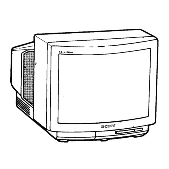 Sony Trinitron KV-X2131D Operating Instructions Manual