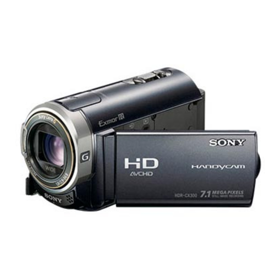 Sony Handycam HDR-CX300 Service Manual