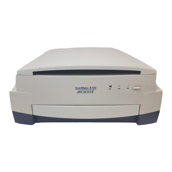 Microtek ScanMaker 8700 Setup Manual