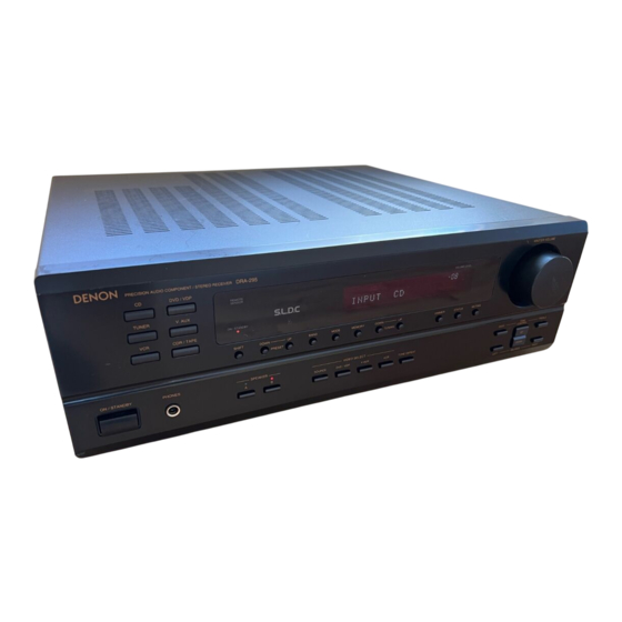 Denon DRA-295 Operating Instructions Manual