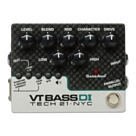 TECH 21 SANSAMP VT BASS DI OWNER