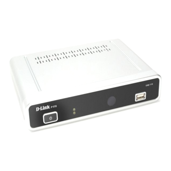 D-LINK IP STB DIB-110 QUICK INSTALLATION MANUAL Pdf Download | ManualsLib