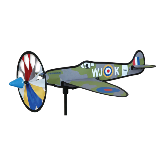 PREMIER DESIGNS WIND GARDEN SPITFIRE AIRPLANE SPINNER ASSEMBLY