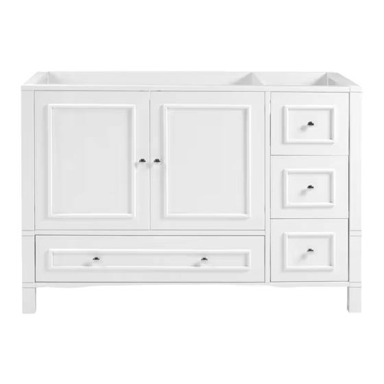 Bolton Furniture AVAN48WHBB Assembly Instructions Manual